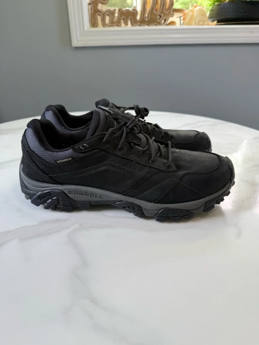 Merrell Men's Black Trail Waterproof Athletic Shoe